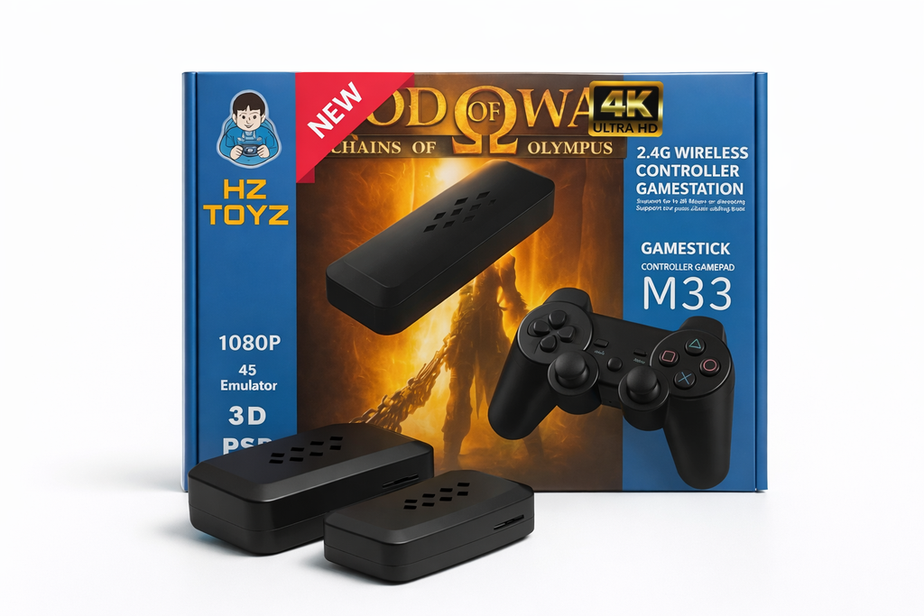 4K Game Stick M33 – Wireless Retro Gaming Console with Controller