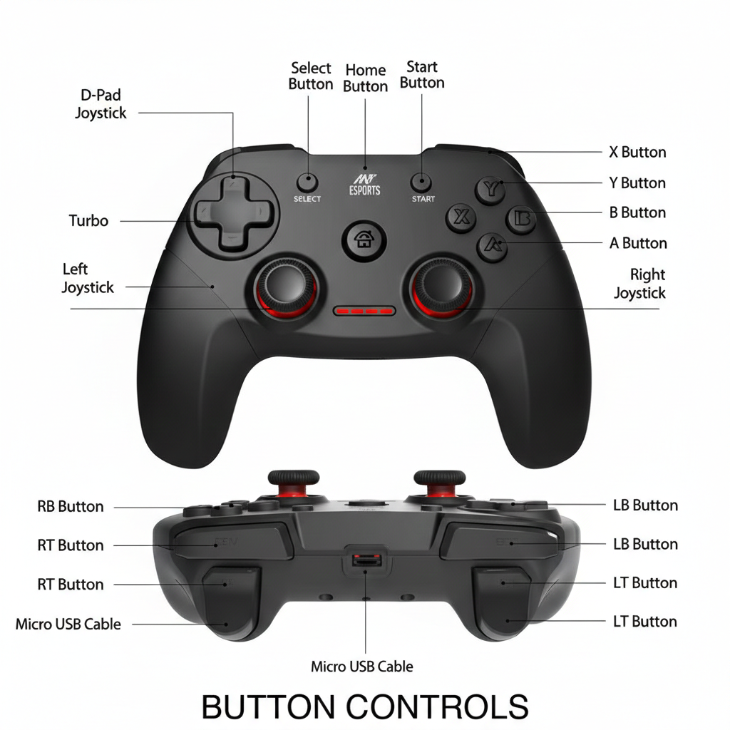 Ant Esports GP300 Pro V2 Wireless Gamepad - High-Performance Controller for PC & PS3