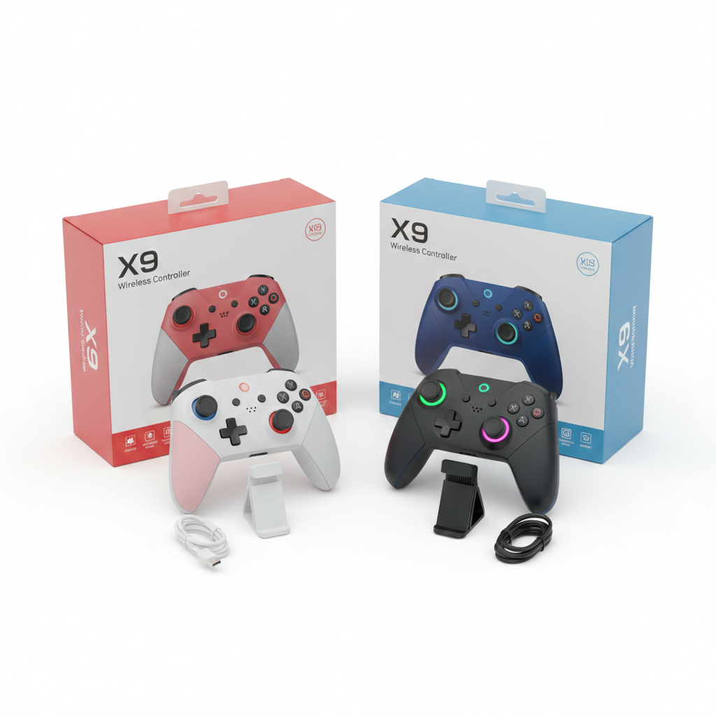 X9 Wireless Gaming Controller - RGB Lighting & Multi-Platform Support