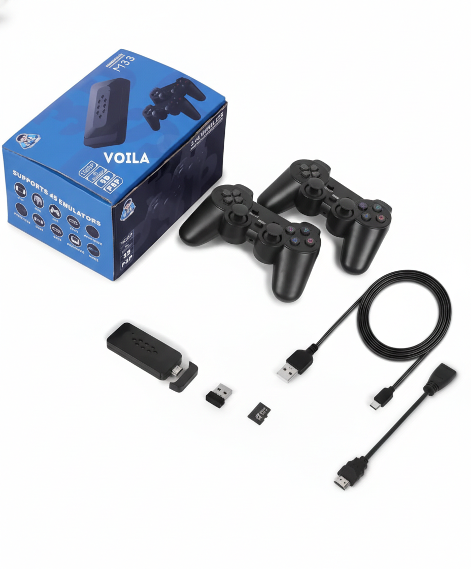 M33 Wireless 4K Game Stick - Supports 45 Emulators & 3D PSP Games