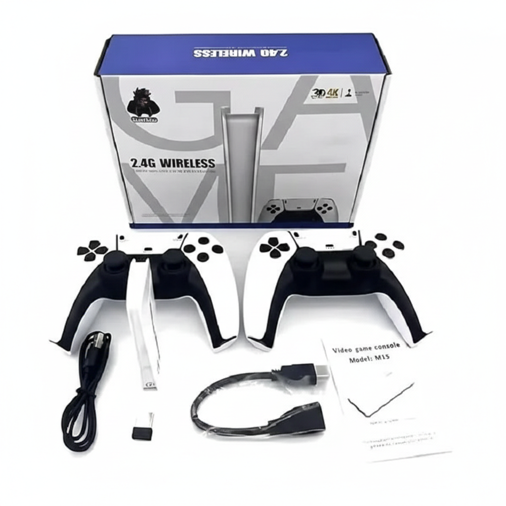 Game Stick Lite 4K Wireless Console - 2.4G Dual Controllers & Classic 3D Games